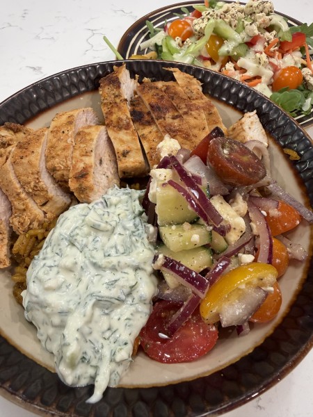 Greek Chicken Rice Bowls